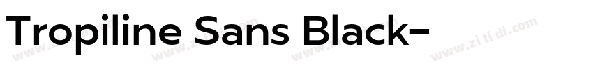 Tropiline Sans Black字体转换